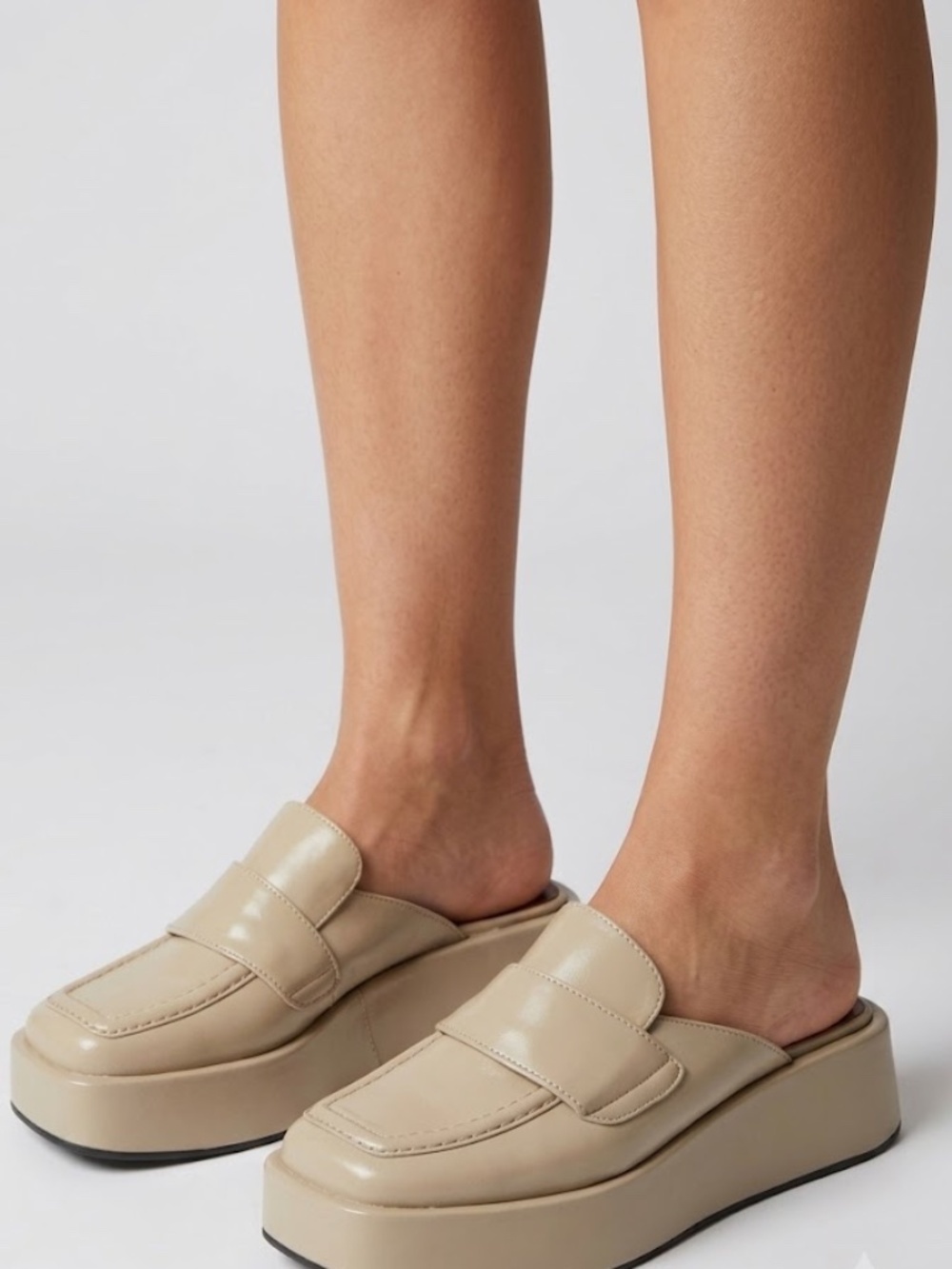 SVEGAN Platform Loafer Mules Size 36